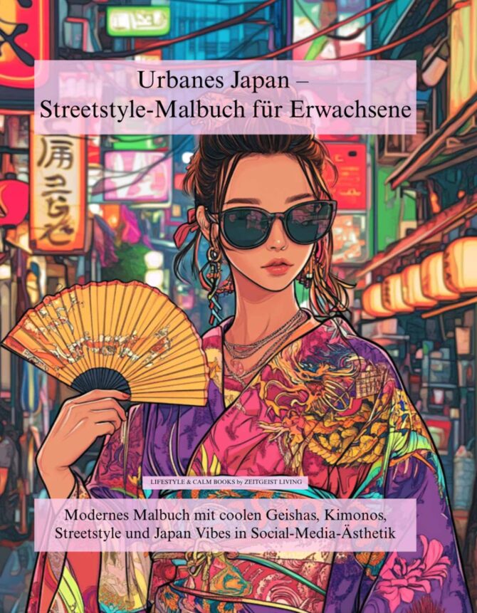 Urbanes Japan - Streetstyle Malbuch für Erwachsene
