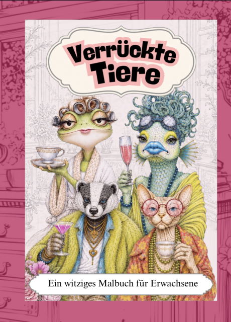 Verrückte Tiere – Ein witziges Malbuch für Erwachsene