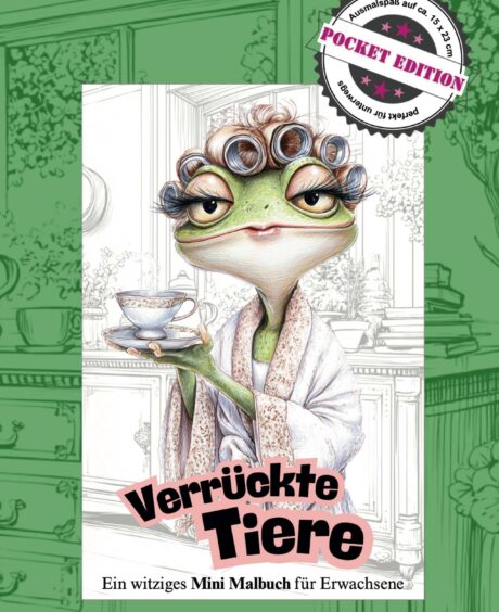 Verrückte Tiere – Ein witziges Mini Malbuch für Erwachsene