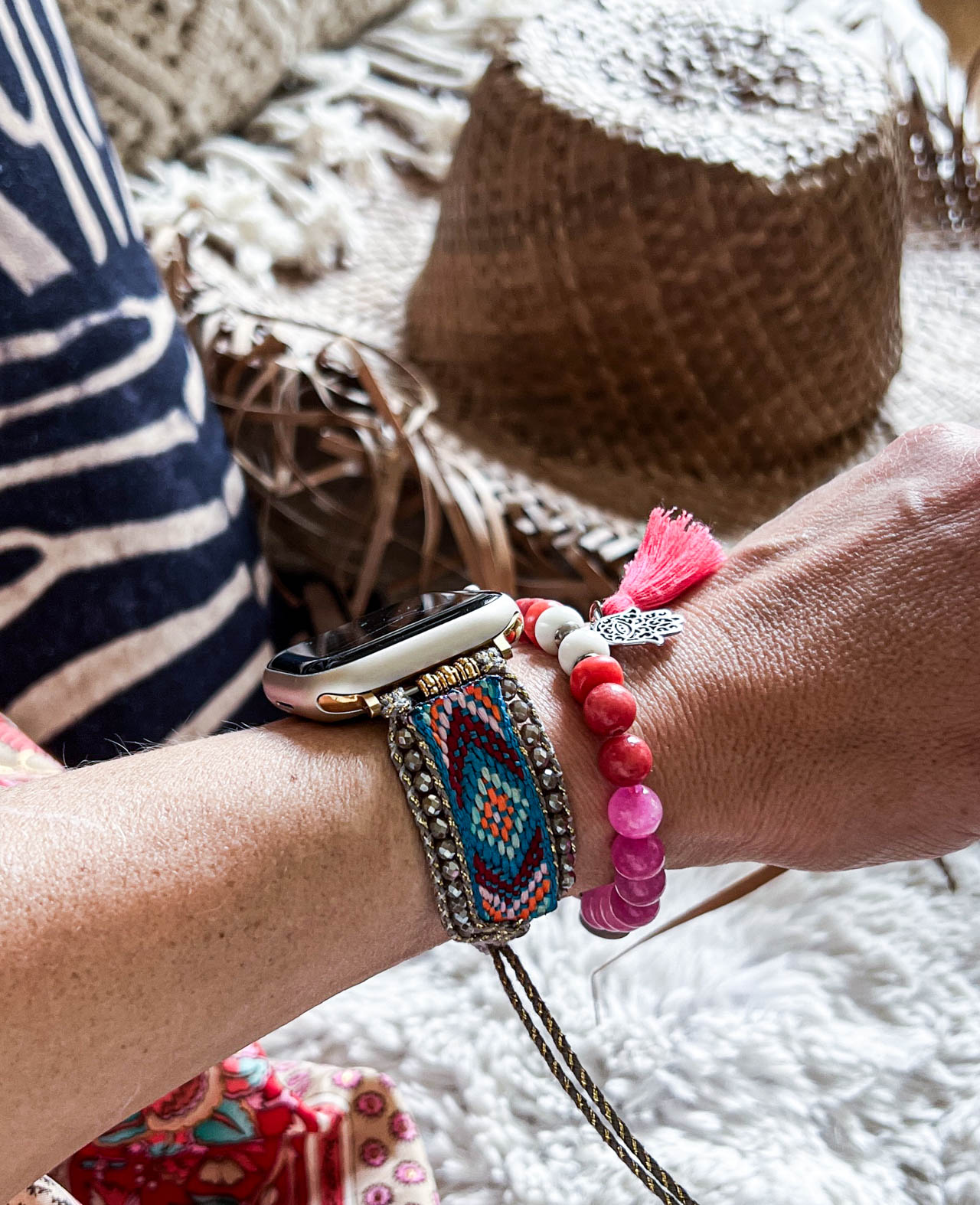 Nahaufnahme Apple Watch Boho Armband