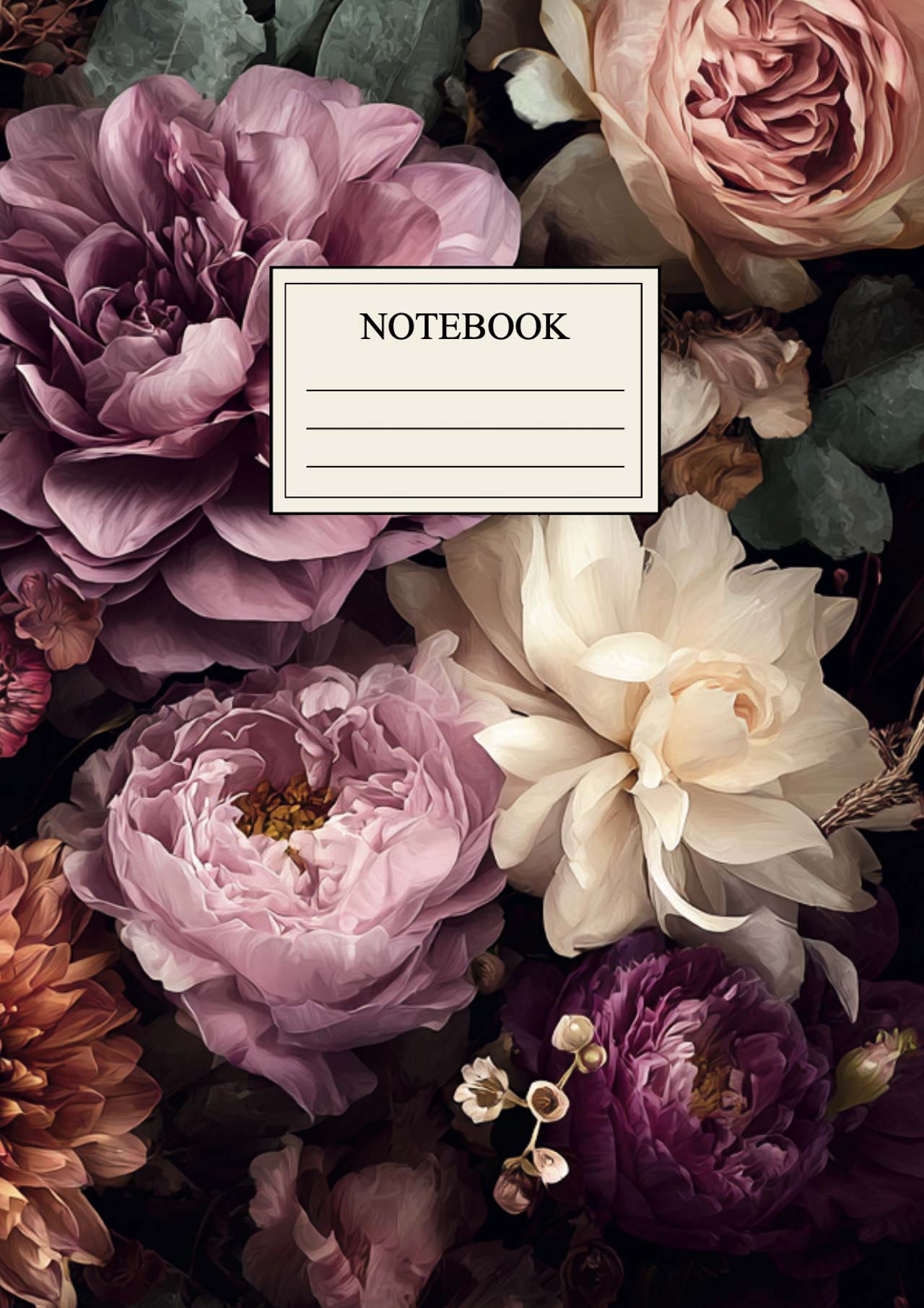 Notizbuch A5 Blumen Design – Soft Peonies